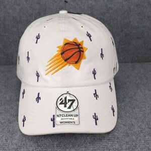 Phoenix Suns Hat‎ Cap Strap Back White NBA Basketball All Over Cactus Print